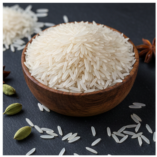 Premium 1121 Basmati Rice Close Up